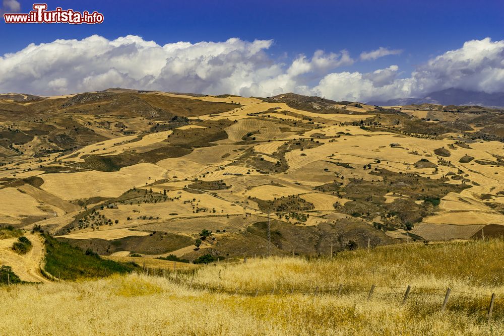 Immagine Paesaggio siciliano nei pressi del borgo di Santa Caterina Villarmosa: siamo in provincia di Caltanissetta, a 606 metri di altezza sul livello del mare.