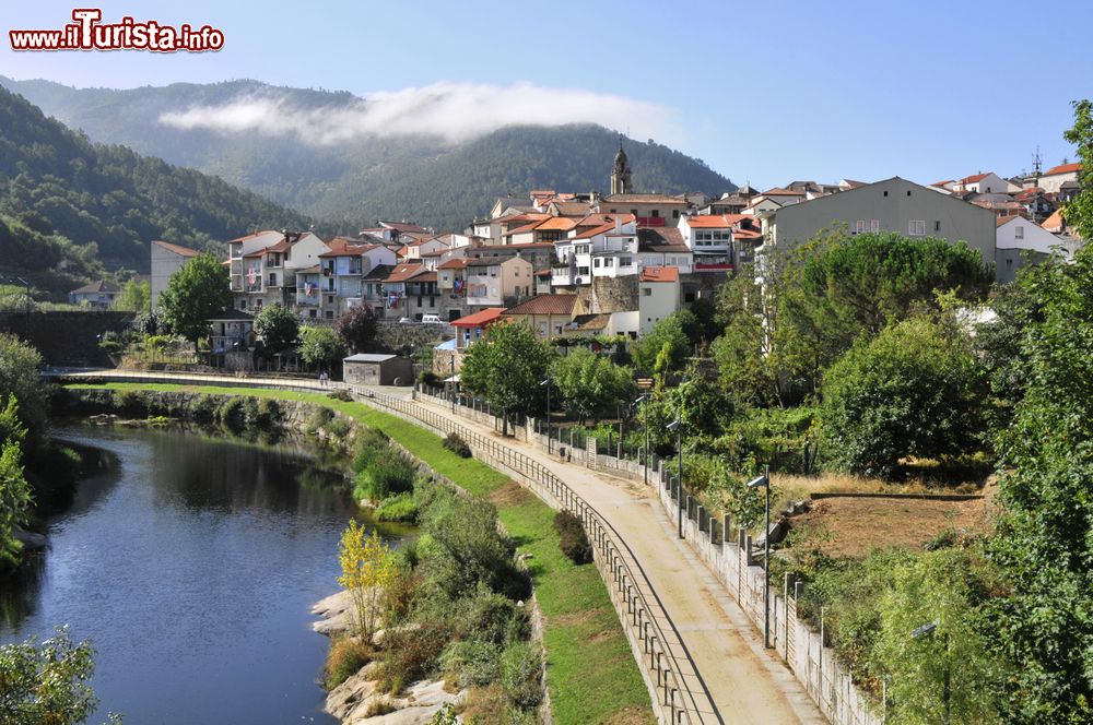 Immagine Panorama del villaggio galiziano di Ribadavia, celebre per il vino (Spagna).