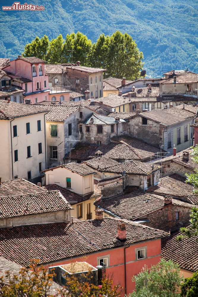 Immagine Panorama sui tetti del borgo medievale di Barga, Toscana.