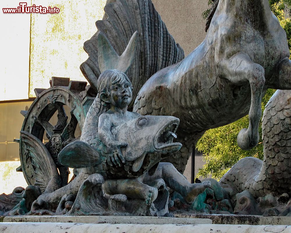 Immagine Particolare della Fontana di Nettuno a Monterrey, Messico.