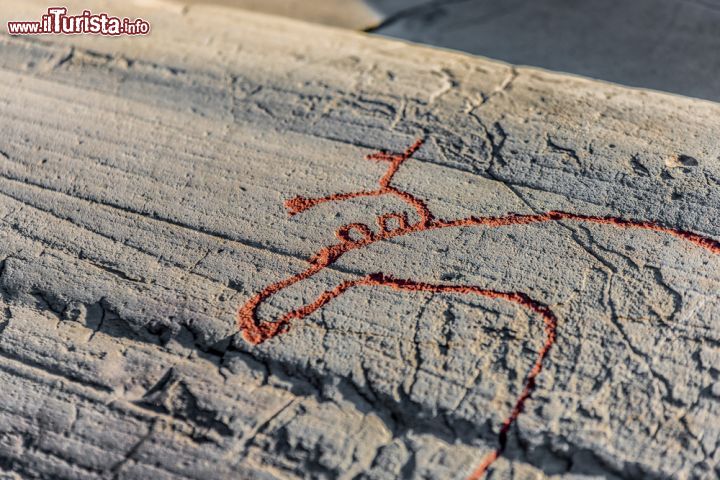 Immagine Un particolare di una delle 3 mila figure rinvenute a Hjemmeluft dove si trova anche il Museo di Alta dedicato all'arte rupestre. Scolpite nella dura arenaria con una pietra appuntita come scalpello e un'altra come martello, le incisioni sono un'importante testimonianza della cultura dei cacciatori e dei pastori che controllavano branchi di renne - © Anibal Trejo / Shutterstock.com