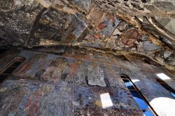 Particolare della Chiesa della Dormizione a Vardzia in Georgia