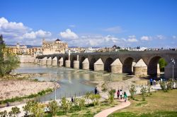 Fiume Guadalquivir a Cordova con il ponte romano ...