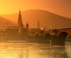Heidelberg e il fiume Neckar al tramonto - © ...