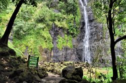 Le Veimahota waterfalls a Tahiti, si trovano sul versante nord di Tahiti