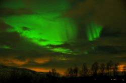 Le Luci del nord (Northern Lights) come osservate dalla regione di Tromso (Troms) una delle migliori al monfo per osservare l'Aurora Boreale. Ci troviamo oltre cil Circolo Polare Artico, ...