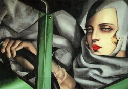Mostra Tamara de Lempicka a Torino, Piemonte.  Particolare di uno dei dipinti di questa pittrice simbolo dell'Art Decò e protagonista della mondanità del primo dopoguerra.
 ...