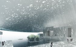 Louvre Abu Dhabi: quest'immagine è lo studio grafico del progetto dell'architetto francese Jean Nouvel, incaricato della realizzazione del Louvre Abu Dhabi. La sua inaugurazione ...