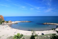 Bolata beach si trova vicino a Cape Kaliakra in Bulgaria