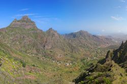 Veduta panoramica dell'isola di São Nicolau, nell'arcipelago di Capo Verde (Africa).