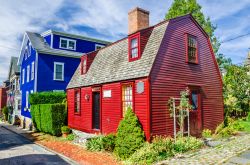 Case storiche a Newport, siamo sull'isola di Rhode Island negli USA