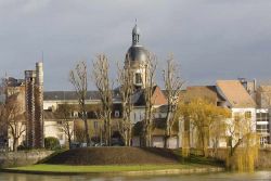 Chalon-sur-Saône: un dettaglio della riva del fiume Saona e di alcuni edifici del centro storico della cittadina francese - foto © Natursports / Shutterstock.com