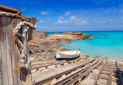 Es Calo de San Agusti a Formentera, Isole Baleari.