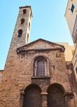 Facciata principale della cattedrale di San Cataldo a Taranto, Puglia. Venne costruita ad opera dei bizantini nella seconda metà del X° secolo in occasione dei lavori di ricostruzione ...