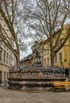 Fontana del Nettuno al mercato di Bamberga, Germania.
