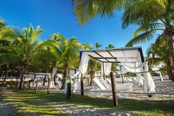 I Gazebo di un resort a Juan Dolio nella Repubblica Dominicana