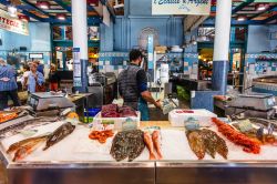 Il banco del pesce di un venditore al mercato di Saint-Jean-de-Luz, Francia - © AWP76 / Shutterstock.com