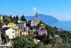 Il borgo di Pieve Ligure sulla Riviera di Levante in Liguria