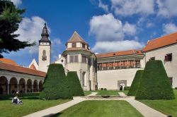 Il suggestivo castello di Telc, Repubblica Ceca. E' uno dei gioielli dell'architettura rinascimentale della Moravia.
