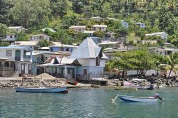 Il villaggio di pescatori di Soufrière a Saint Lucia.