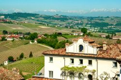 La campagna attorno al borgo di Neive, Piemonte. Siamo nelle Langhe, territorio storico di questa regione a cavallo delle province di Cuneo e Asti.

