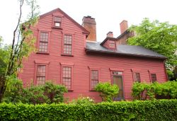 La casa del governatore Stephen Hopkins a Providence, Satti Uniti d'America. Qui è ospitato il museo nazionale storico della città di Rhode Island.



