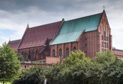 Lo splendido edificio di una chiesa di Oświęcim (Polonia), la città conosciuta anche con il nome tedesco di Auscwitz.