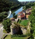 La cittadella di Besancon fotografata dall'alto, Franca Contea (Francia).

