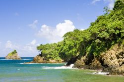 La costa occidentale di Tobago, America Centrale. E' rinomata per le sue larghe spiagge di sabbia e per la foresta tropicale ricca di fauna e flora.

