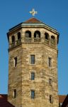 La torre campanaria del castello di Bayreuth, Germania.
