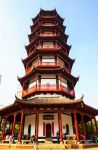La torre Shengjin, simbolo della città di Nanchang (Cina). Questa tradizionale costruzione risale all'epoca della dinastia Tang negli anni fra il 904  e il 907 - © Meiqianbao ...