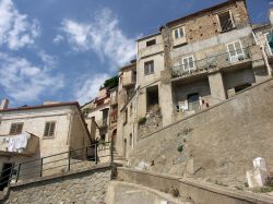 Le case del centro di Nicotera, Calabria
