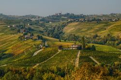 Le colline intoerno a Nizza Monferrato fotogrofate in autunno, siamo in Piemonte