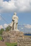 Monumenato a Emelyan Pugachev, Don Cossack, leader della geurra dei contadini a Saransk, Russia.
