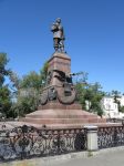 Il monumento allo Zar Alessandro III sul lungofiume della città di Irkutsk, in Russia.