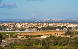 Panorama di Acate, sullo sfondo Niscemi e Mazzarino, siamo in Sicilia