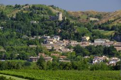 Panorama di Brisighella fotografato dalla strada per Modigliana, Emilia-Romagna