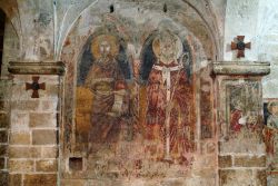 Pitture murali nella cripta della cattedrale di San Valentino a Bitonto, Puglia.

