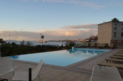 Il buongiorno di Ajaccio dalla terrazza dell'hotel Best Western Amirautè
