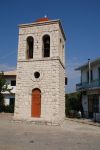 Torre campanaria nella piazza di Katomeri a Meganissi, ...
