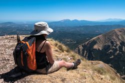 Trekking in cima al monte Sibilla nelle Marche.