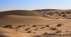 Un pittoresco cordone di dune fra Nouakchott e Nouadhibou, Mauritania.

