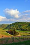 Un pittoresco panorama della campagna nei pressi di San Casciano in Val di Pesa, Firenze, Toscana.


