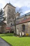 Una chiesa con cimitero nella cittadina di Osnabruck, Bassa Sassonia, Germania.



