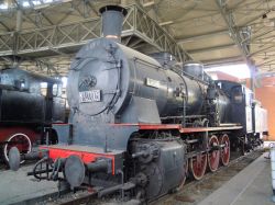 Una locomotiva esposta al Museo Ferroviario di Savigliano