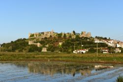 Una veduta del villaggio e del castello di Montemor-o-Velho, Portogallo. Questo grazioso comune portoghese si trova nel distretto di Coimbra.


