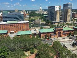 Veduta cittadina di Providence, Rhode Island, Stati Uniti d'America. Il nome Providence venne dato da Roger Williams quando arrivò in questo luogo dopo essere stato cacciato dai Puritani ...