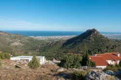 Veduta del Mediterraneo dal parco naturale Deserto delle Palme, Benicassim, Spagna. Quest'area si estende su una superficie di 3200 ettari.
