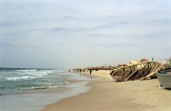 Veduta del porto di pesca a Nouakchott, Mauritania. E' la zona più frequentata e vivace della città grazie all'intensa attività di pesca che caratterizza la capitale. ...