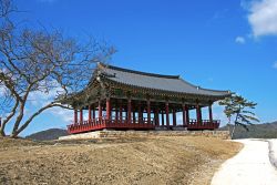Yeongbojeong, uno degli edifici del Castello di Chungcheong Suyeongseong a Boryeong, in Corea del Sud